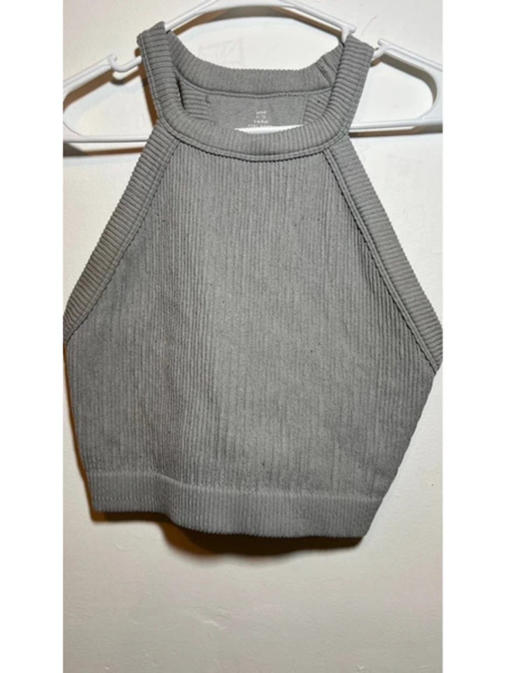 Aerie grey ribbed crop top